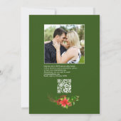 QR-Code für Poinsettia & Pine Christmas Wedding Ch Einladung (Rückseite)