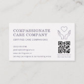 QR-Code für professionelle Altenpflege Visitenkarte (Vorderseite)