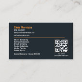 QR-Code für professionelle Bauunternehmer Visitenkarte (Rückseite)
