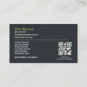 QR-Code für professionelle Entsorgungsdienste Visitenkarte (Rückseite)