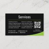 QR-Code für professionelle Entsorgungsdienste Visitenkarte (Rückseite)