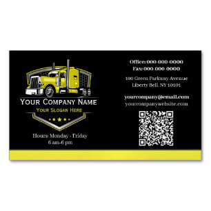 QR-Code für professionelle LKW-Transportunternehme Magnetische Visitenkarte