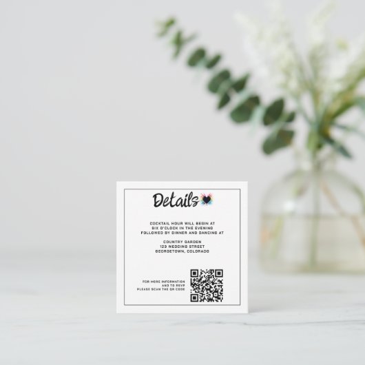 QR-Code für Rainbow Burst Begleitkarte (Stehend Vorderseite)