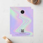 QR-Code für Rainbow Holographic Business-Logo Mitteilungskarte (Vorderseite/Rückseite Beispiel)