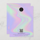 QR-Code für Rainbow Holographic Business-Logo Mitteilungskarte (Vorne/Hinten)