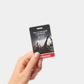 QR-Code für Red Access Pass-Logo auf der Konferenz Ausweis (Handheld)