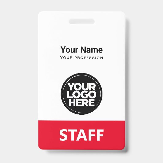 Qr-Code für Red Employee Business-Logo Ausweis (Vorderseite)