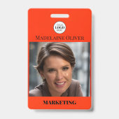 QR-Code für Red Foto und Logomitarbeiter Ausweis (Front)