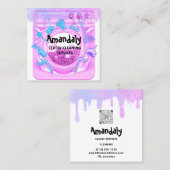 QR-Code für ReinigungsHouse Office Services Quadratische Visitenkarte (Vorne/Hinten)