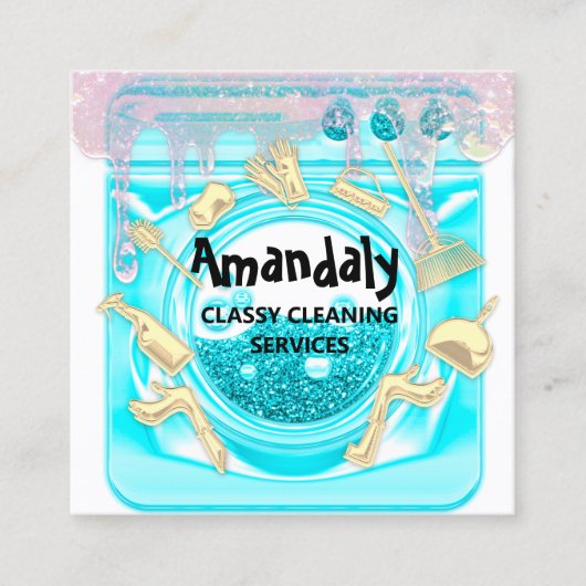 QR-Code für ReinigungsHouse Office Services Quadratische Visitenkarte (Vorderseite)