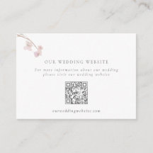 QR-Code für romantische Blush Floral Wedding