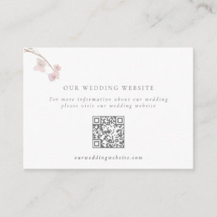 QR-Code für romantische Blush Floral Wedding Begleitkarte