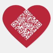 QR-Code für Rotes Herz Herz-Aufkleber (Vorderseite)