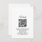 QR-Code für rustikale Boho Floral Wedding Cards RSVP Karte (Vorne/Hinten)