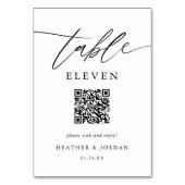 QR-Code für rustikale Hochzeiten Tischnummer (Rückseite)
