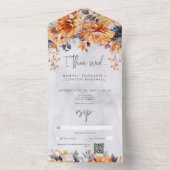 QR-Code für Rustikale Hochzeiten und Zusammenstöße All In One Einladung (Innen Boden)