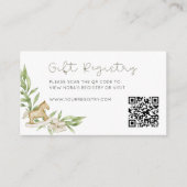 QR-Code für rustikale neutrale Geschenke Begleitkarte (Vorderseite)