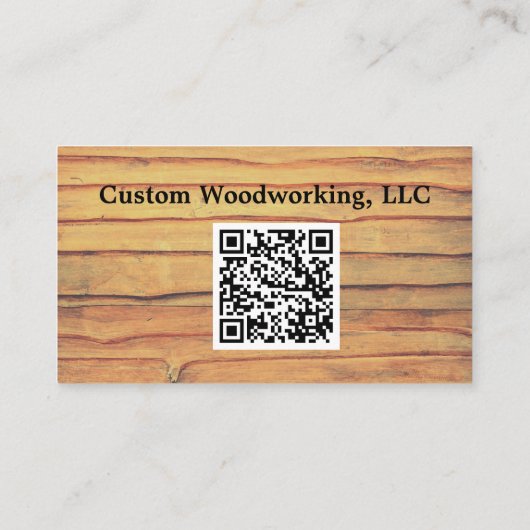 QR-Code für rustikale Rundsäge Visitenkarte (Rückseite)