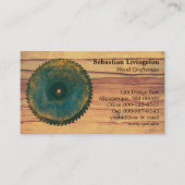 QR-Code für rustikale Rundsäge Visitenkarte (Vorderseite)