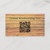 QR-Code für rustikale Rundsäge Visitenkarte (Rückseite)