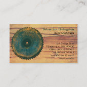 QR-Code für rustikale Rundsäge Visitenkarte (Vorderseite)