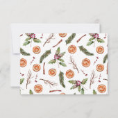 QR-Code für rustikale Weihnachtsszeiten RSVP Karte (Rückseite)