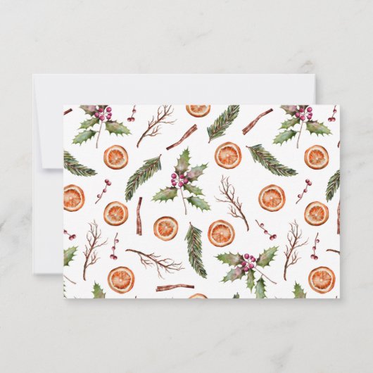 QR-Code für rustikale Weihnachtsszeiten RSVP Karte (Rückseite)