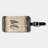 QR-Code für rustikales Charm Burlap & Lace Stall Gepäckanhänger (Vorderseite horizontal)