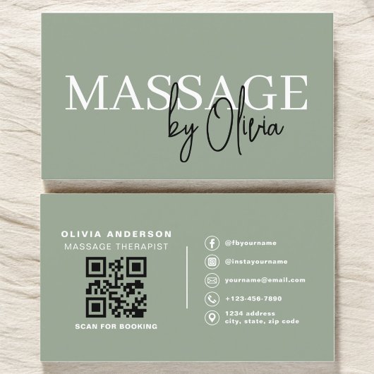 QR-Code für Sage Green Massage Therapeut Visitenkarte