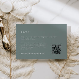 QR-Code für Sage Green Wedding RSVP Karte
