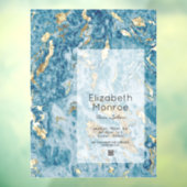 QR-Code für Salon mit blauem Goldmarmor Fensteraufkleber (Blatt 3)