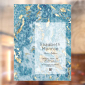 QR-Code für Salon mit blauem Goldmarmor Fensteraufkleber (Blatt 2)