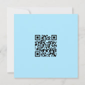 QR-Code für sauberes monochromes modernes Weißherz Karte (Rückseite)
