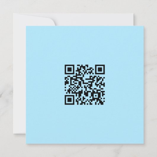 QR-Code für sauberes monochromes modernes Weißherz Karte (Rückseite)