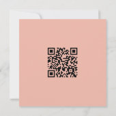 QR-Code für sauberes monochromes modernes Weißherz Karte (Rückseite)