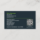 QR-Code für Schädlingsbekämpfer Profi Visitenkarte (Rückseite)