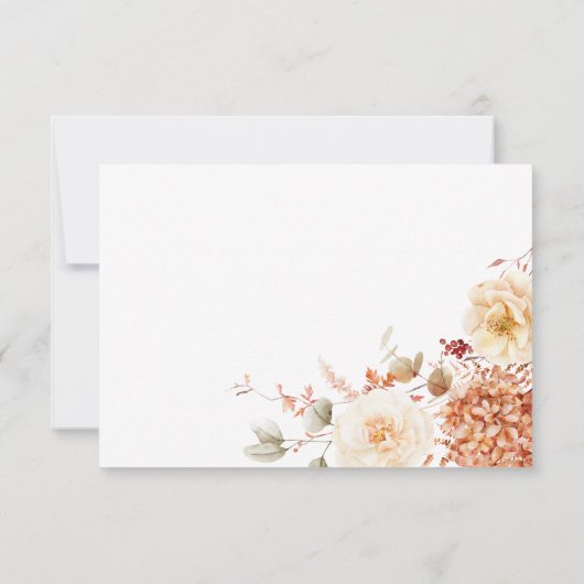 QR-Code für scharfer Fall Rust & Blush Boho RSVP Karte (Rückseite)