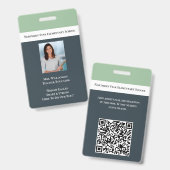 QR-Code für Schulmitarbeiter Mitarbeiter-Foto-ID L Ausweis (Vorder- & Rückseite)