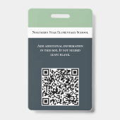 QR-Code für Schulmitarbeiter Mitarbeiter-Foto-ID L Ausweis (Rückseite)
