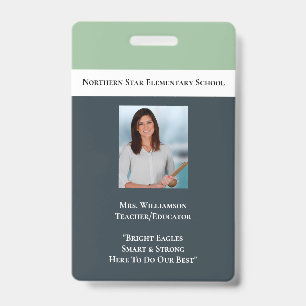 QR-Code für Schulmitarbeiter Mitarbeiter-Foto-ID L Ausweis
