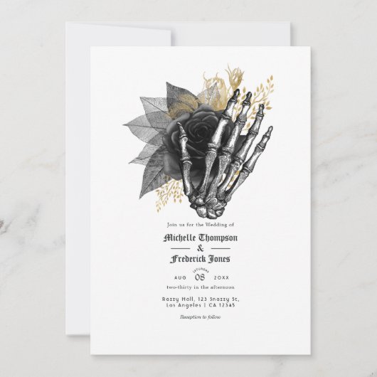 QR-Code für Schwarz-Gold-Blütenbarsch Einladung (Vorderseite)