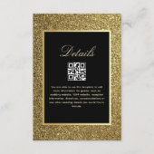QR-Code für Schwarz-Gold-Hochzeiten Begleitkarte (Vorderseite)