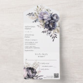 QR-Code für Schwarz und Lavendel All In One Einladung (Innen Boden)