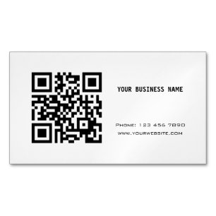 QR-Code für Schwarz und Weiß Magnetische Visitenkarte