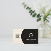 QR-Code für Schwarz und Weiß Visitenkarte (Stehend Vorderseite)