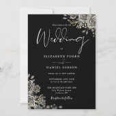 QR-Code für Schwarz-Weiß-Gotik Einladung (Vorderseite)