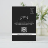 QR-Code für Schwarz-Weiß-Hochzeiten Begleitkarte (Stehend Vorderseite)