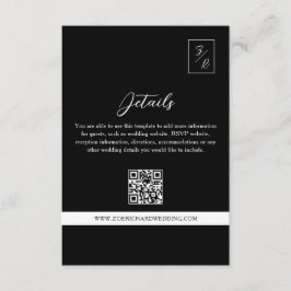 QR-Code für Schwarz-Weiß-Hochzeiten Begleitkarte