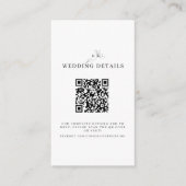 QR-Code für Schwarz-Weiß-Hochzeiten Begleitkarte (Vorderseite)