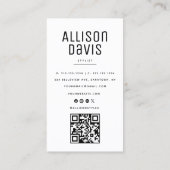 QR-Code für Schwarz-Weiß-Marmor Visitenkarte (Rückseite)